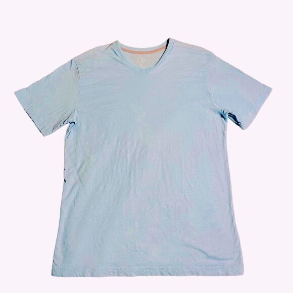 Men’s Light Turquoise V neck T-shirt - Picture 1 of 6